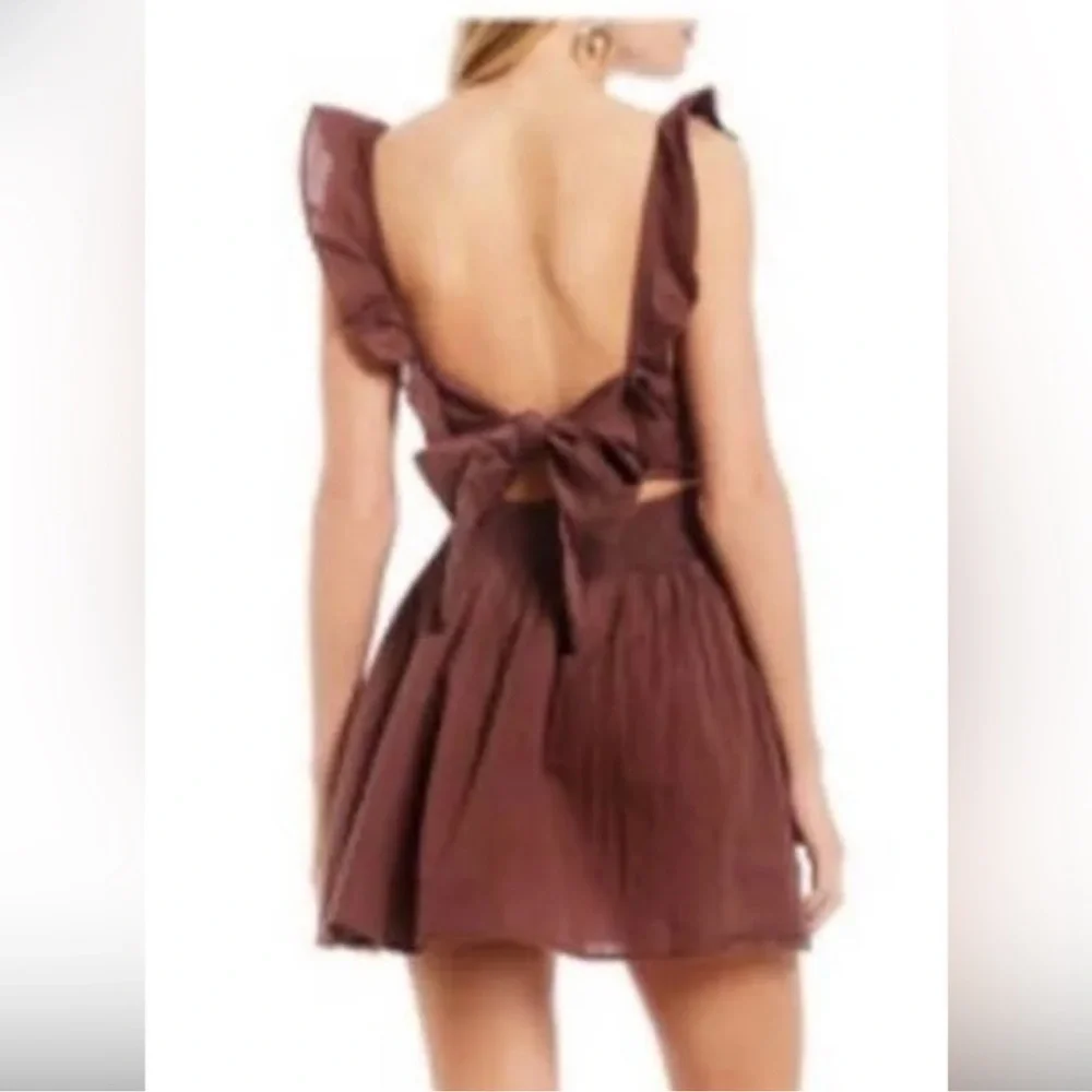 Free People Erin Mini Dress in Brown